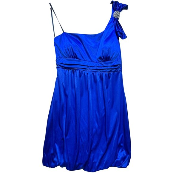 Deb Dresses & Skirts - Deb Women's Elegant Mini Dress Sleeveless Size Medium Solid Blue Lightweight